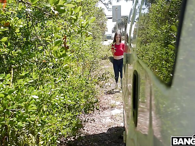 Van fuck for cash with natural boobs girl Josie Tucker