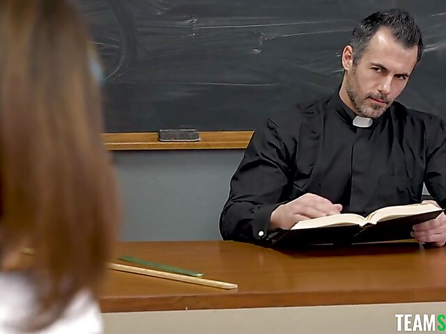 School sex with bad teen schoolgirl Vanessa Moon