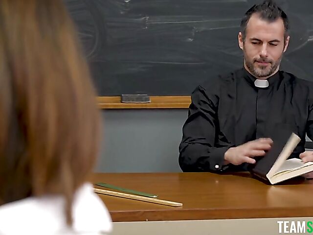 School sex with bad teen schoolgirl Vanessa Moon