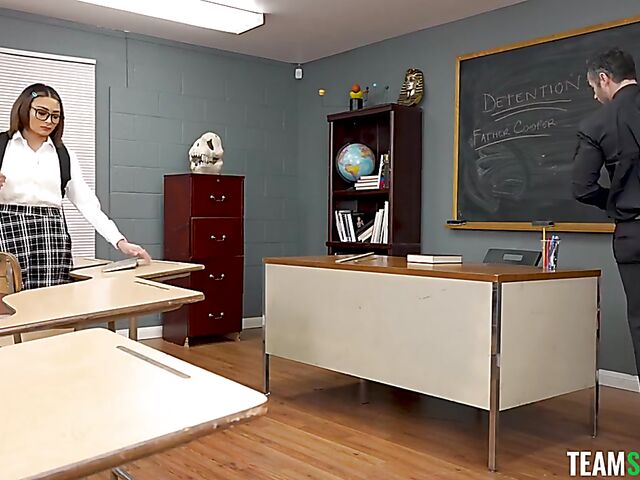 School sex with bad teen schoolgirl Vanessa Moon