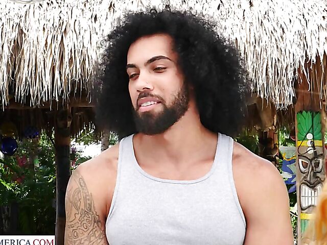 BBQ and pool threesome with bikini chicks Chanel Brooks and Mila Monet