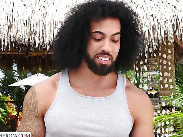 BBQ and pool threesome with bikini chicks Chanel Brooks and Mila Monet