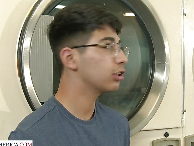 Diego Perez fucks his sister's hot friend Gia Oh My while waiting for the laundry to be done