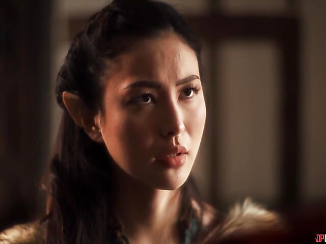 Big tits asian elf warrior vs well hung king fantasy sex with Rae Lil Black and Danny D