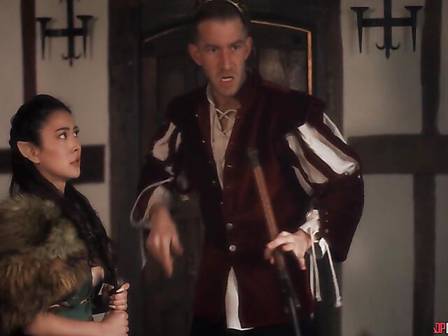 Big tits asian elf warrior vs well hung king fantasy sex with Rae Lil Black and Danny D