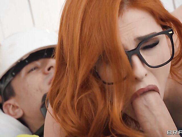 Mina Von D & Jordi El Nino Polla - Horny redhead glasses fuck with IT service guy