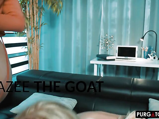 Interracial FFM 3some with two horny blondes Jazlyn Ray and Kay Lovely in front of sleepy Donnie Rock