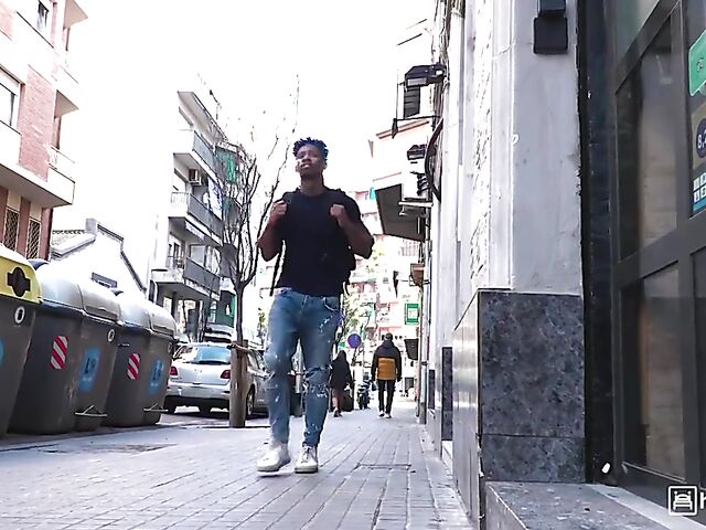 Horny Sara Retali with round ass and big tits interracial hostel fuck with her black roommate