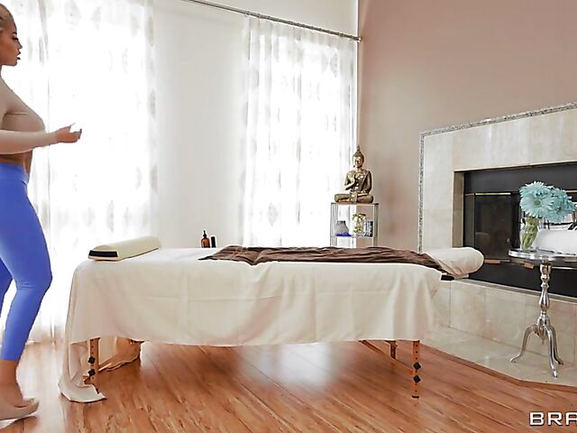 Bridgette B anal massage with blindfolded masseur Zac Wild