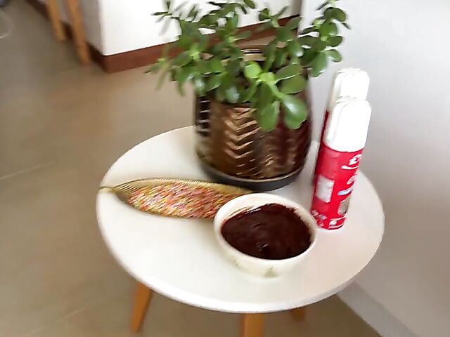 Wet and messy couple Joana and Lee getting dirty