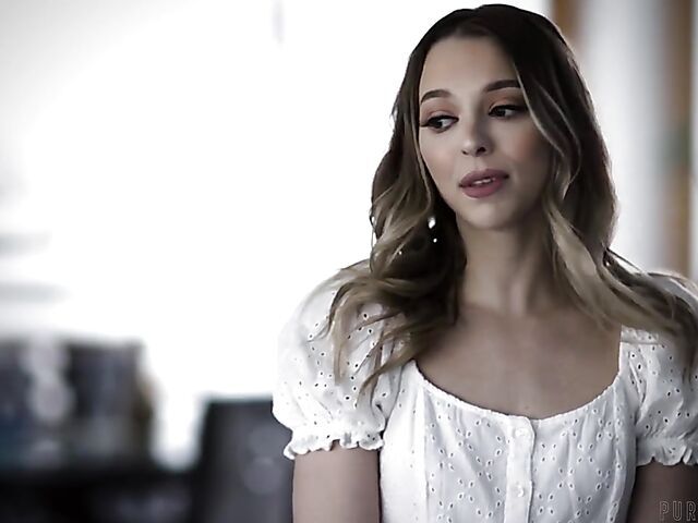 Small tits girl Lily Larimar in bed with an experienced man