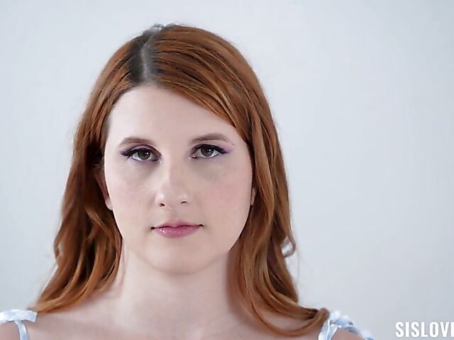 POV curvy redhead stepsister Bess Breast gets screwed