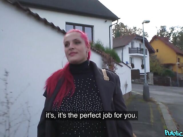 Olivia Stark - POV busty babe with pink hair gets talked into fucking