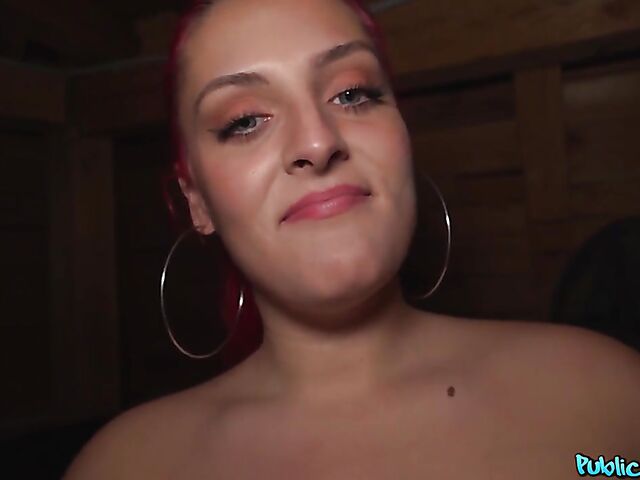 Olivia Stark - POV busty babe with pink hair gets talked into fucking