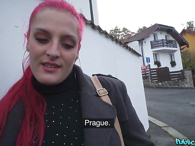 Olivia Stark - POV busty babe with pink hair gets talked into fucking