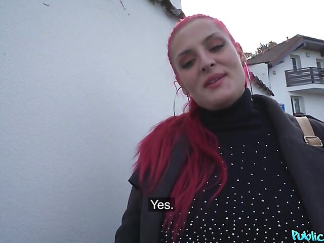 Olivia Stark - POV busty babe with pink hair gets talked into fucking