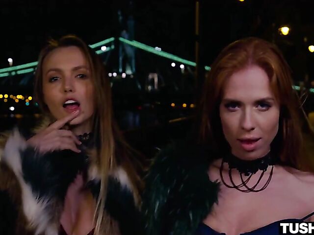 Tushy anal threesome after dark with Holly Molly and Sia Siberia