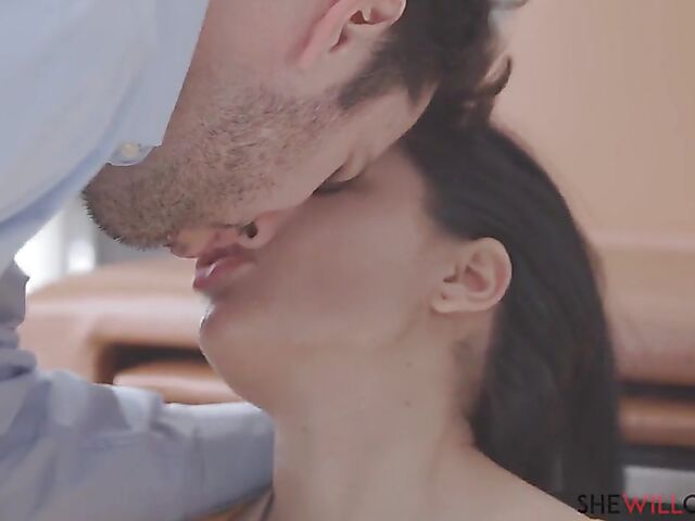 Gyno fuck with all natural brunette Gabi Paltrova