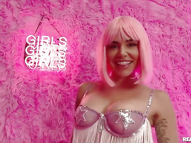 Horny fake tits babe Suttin gets her pussy ready for Jmac's meat