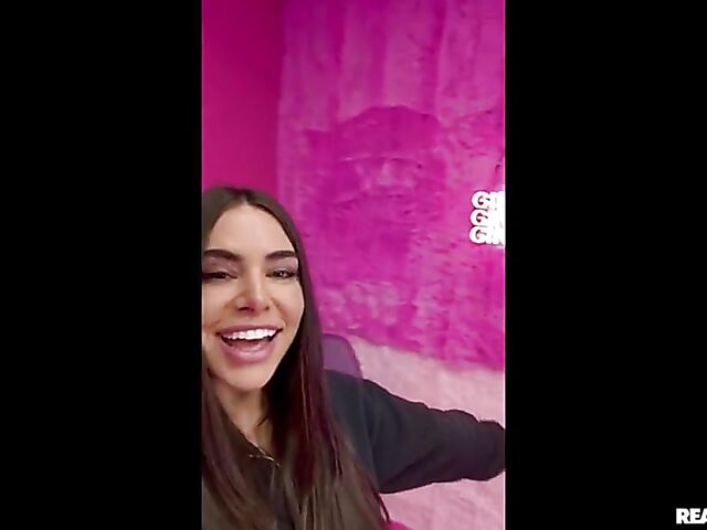 Horny fake tits babe Suttin gets her pussy ready for Jmac's meat