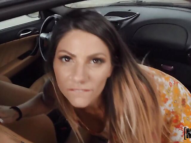 POV sex with stranded slut Lily Veroni