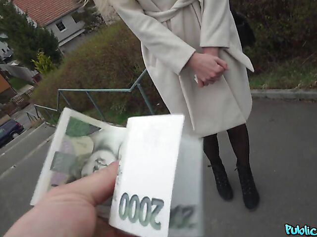 Long-haired Anita Blanche fucking for money POV style