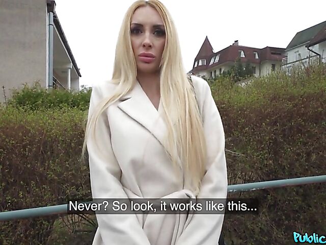 Long-haired Anita Blanche fucking for money POV style