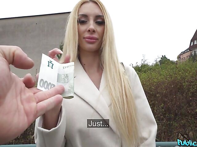 Long-haired Anita Blanche fucking for money POV style