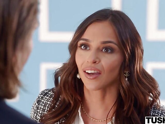 Mick Blue anal fucks gorgeous designer Armani Black