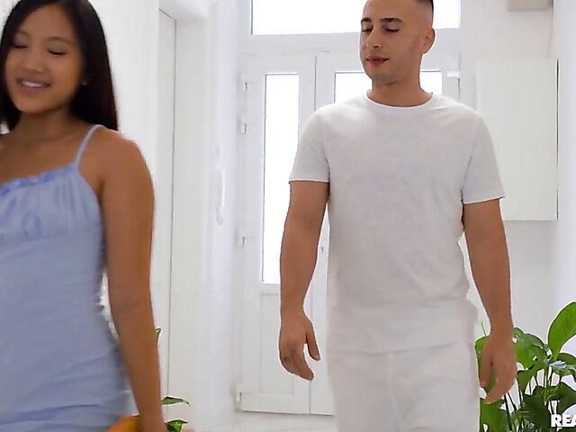 Cute thai babe May Thai gets massaged and fucked