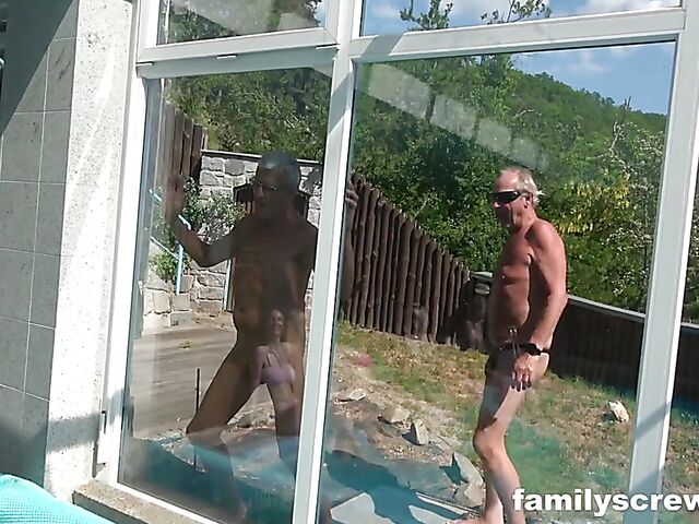 Old and young pool orgy in the middle of the summer