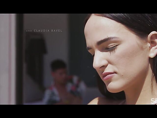 Sexy brunette Claudia Bavel is always horny on vacation