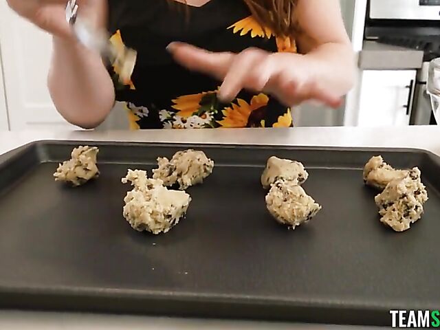 Tiny petite redhead babysitter Alice Marie is good at everything