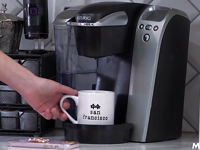 Slim MILF with fake tits Artemisia Love takes off her short skirt in the bedroom and gets fucked