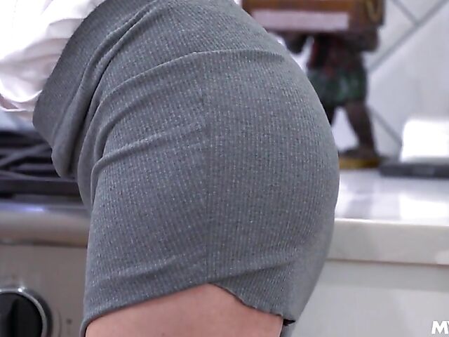 Slim MILF with fake tits Artemisia Love takes off her short skirt in the bedroom and gets fucked