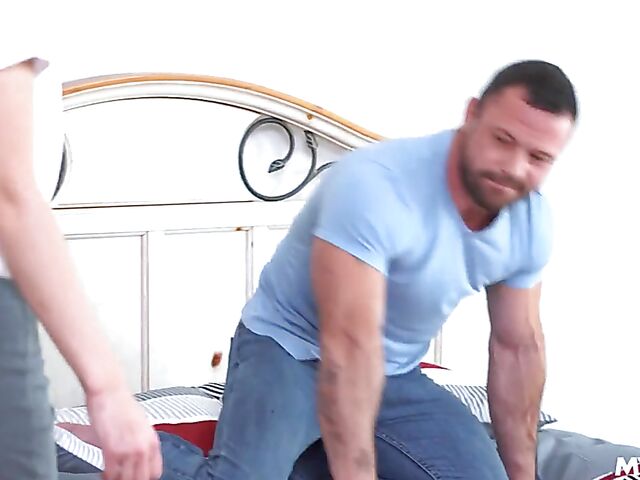 Slim MILF with fake tits Artemisia Love takes off her short skirt in the bedroom and gets fucked