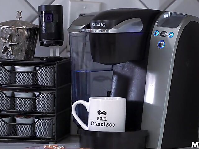 Slim MILF with fake tits Artemisia Love takes off her short skirt in the bedroom and gets fucked