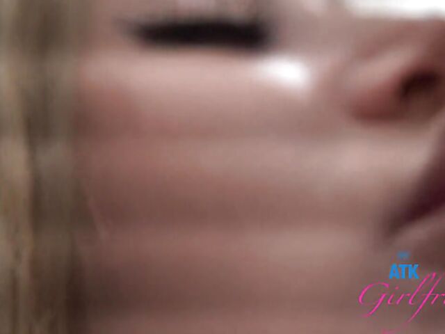 POV fucking and creampie with natural tits girlfriend Athena Anderson