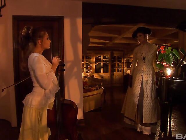 19th century sex and modern days pornstars in Bluebird Films porn movie Elegance