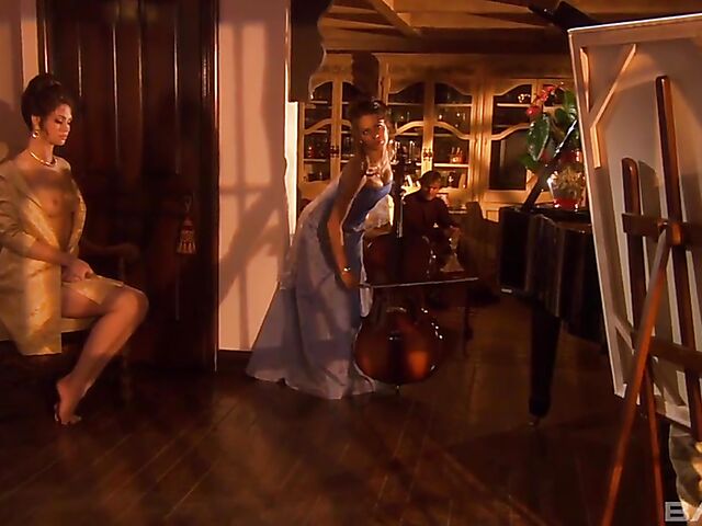 19th century sex and modern days pornstars in Bluebird Films porn movie Elegance