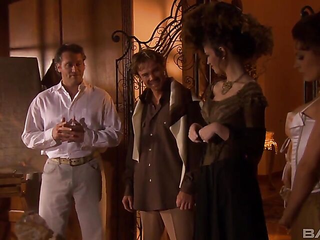 19th century sex and modern days pornstars in Bluebird Films porn movie Elegance