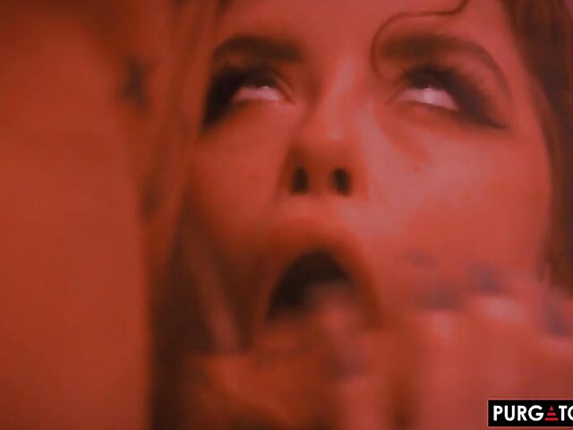 Tattooed anal with a pierced cock featuring Eden Ivy