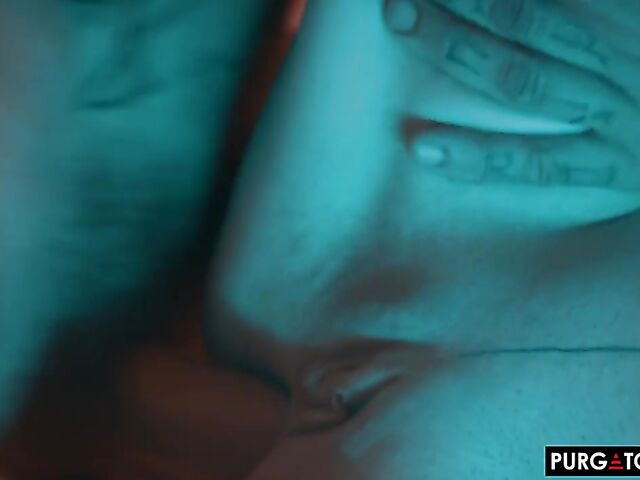 Tattooed anal with a pierced cock featuring Eden Ivy