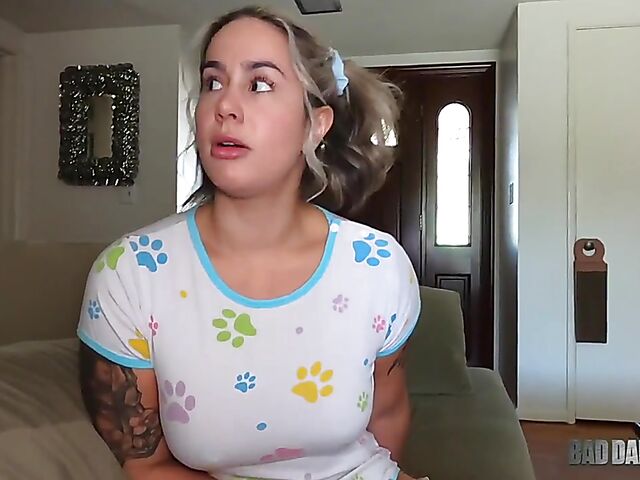 Misty Meaner - Stepdaughter POV with bad daddy fucking her nice innie pussy