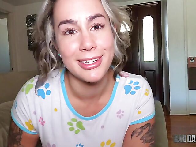 Misty Meaner - Stepdaughter POV with bad daddy fucking her nice innie pussy