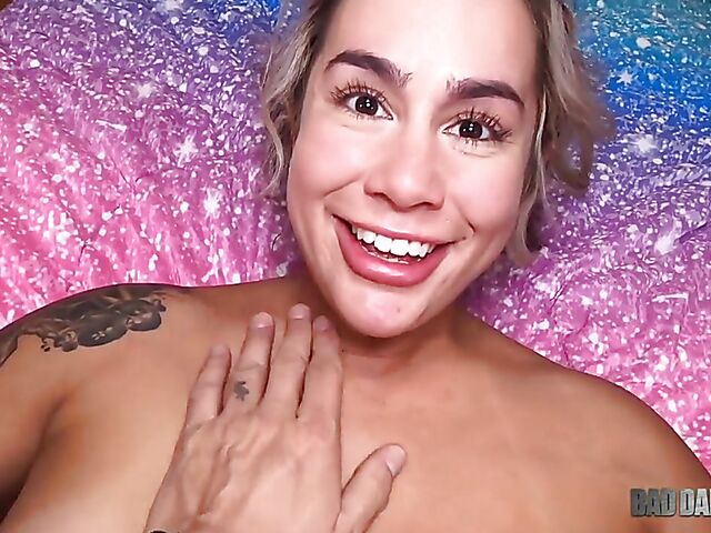 Misty Meaner - Stepdaughter POV with bad daddy fucking her nice innie pussy