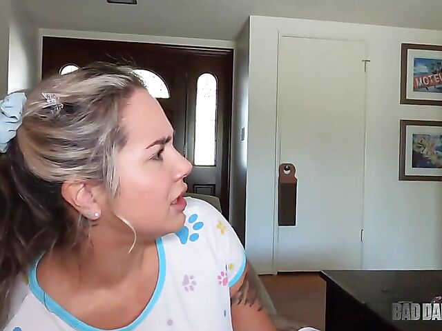 Misty Meaner - Stepdaughter POV with bad daddy fucking her nice innie pussy