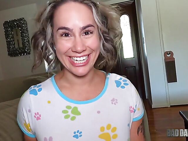 Misty Meaner - Stepdaughter POV with bad daddy fucking her nice innie pussy