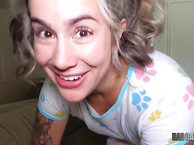 Misty Meaner - Stepdaughter POV with bad daddy fucking her nice innie pussy