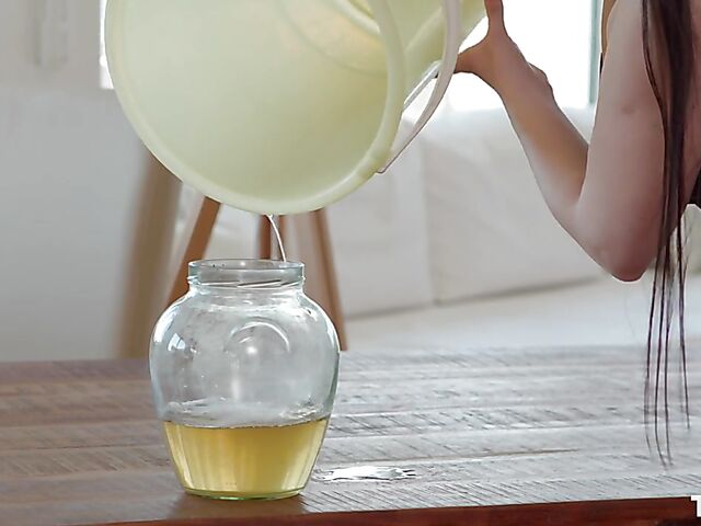 Antonia Sainz - Solo piss play and fingering in black stockings